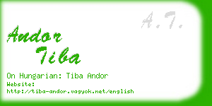andor tiba business card
